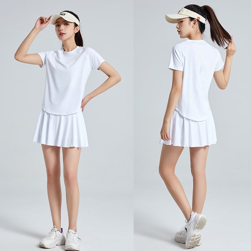 Summer Golf Clothing - 2pcs Tennis Skirt Set Women Summer