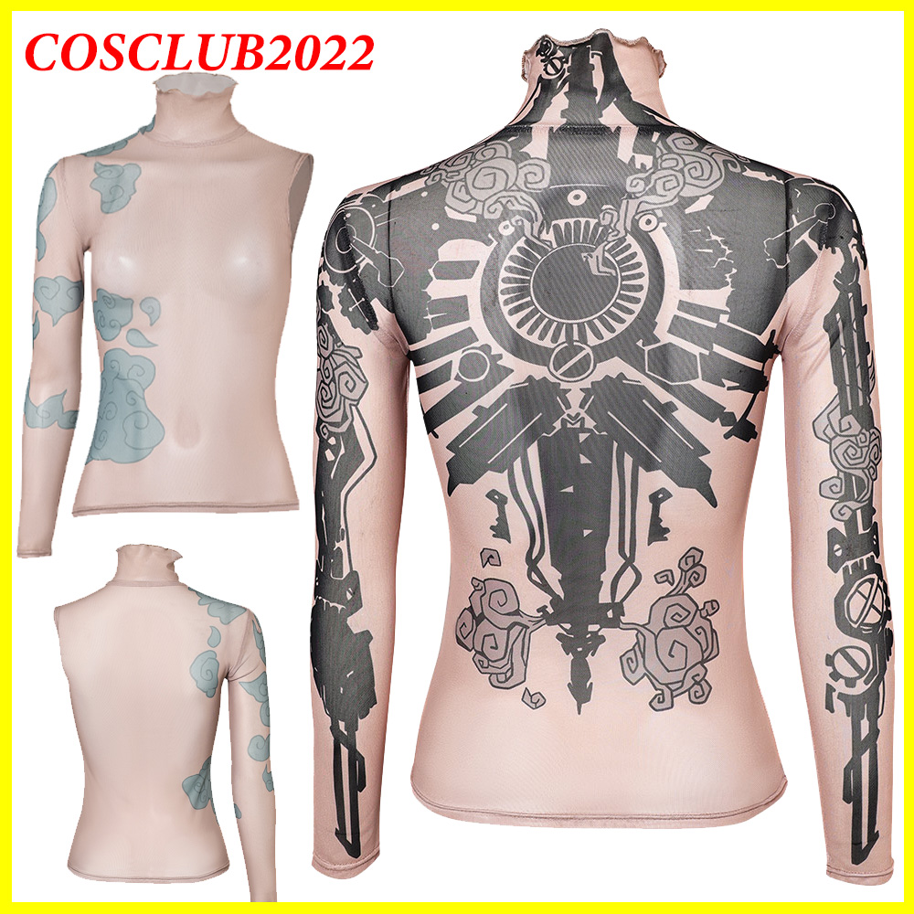 Summer Clothing Cheap - Women Arcane Jinx Cosplay Shirt Tattoo