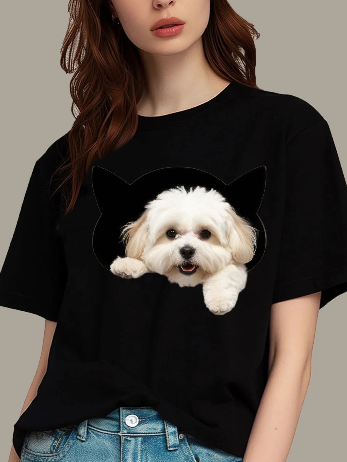 Summer Clothing Looks - Dog Print Fun & Cheerful Women