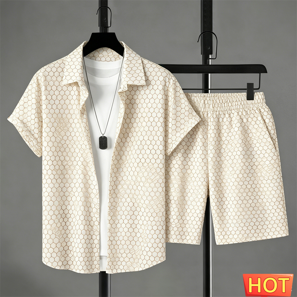 Summer Clothing Guys - Summer Outfits Man Shirt Set Gradient