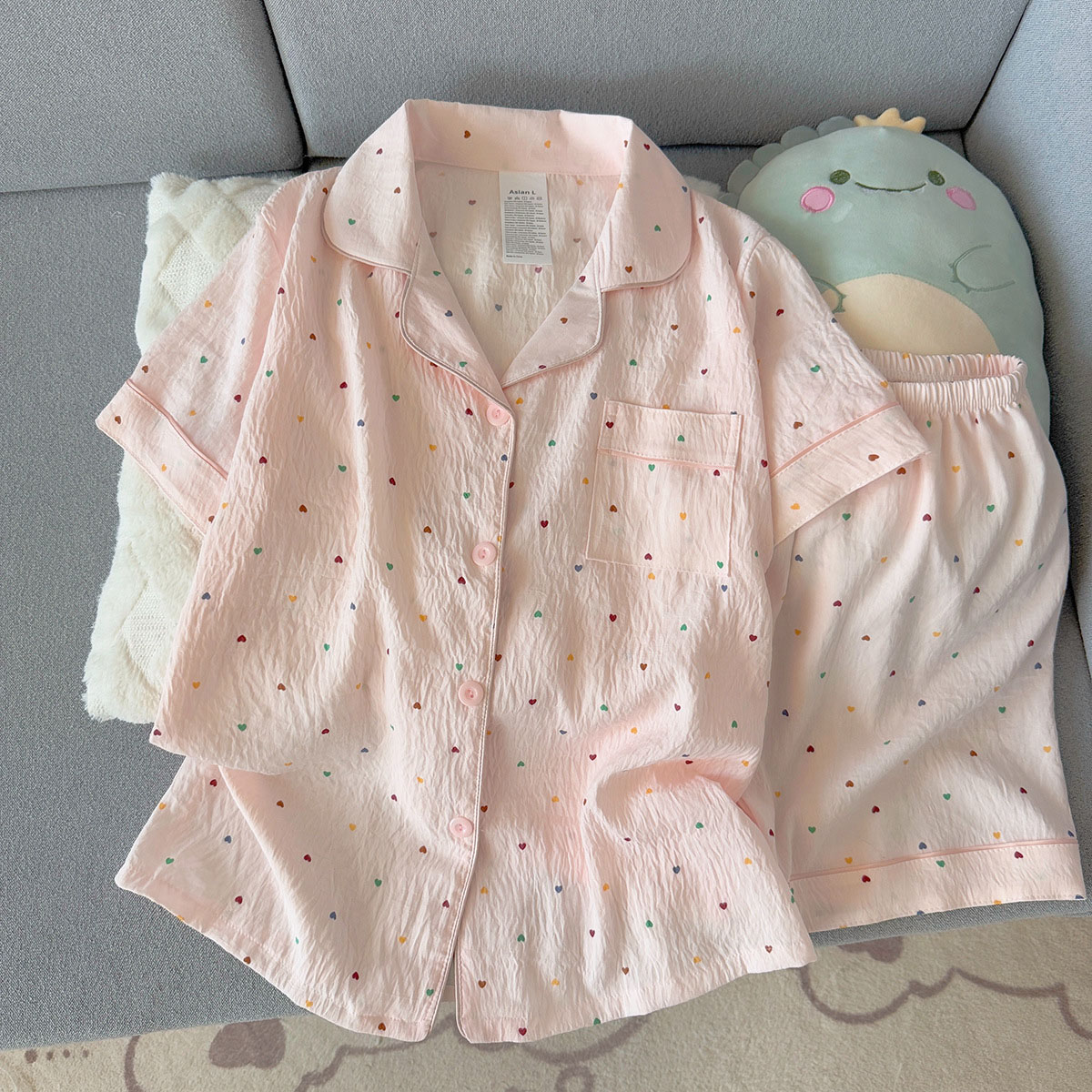 Summer Clothing Cheap - Women'S Printed Polka Dot Cotton Pajamas