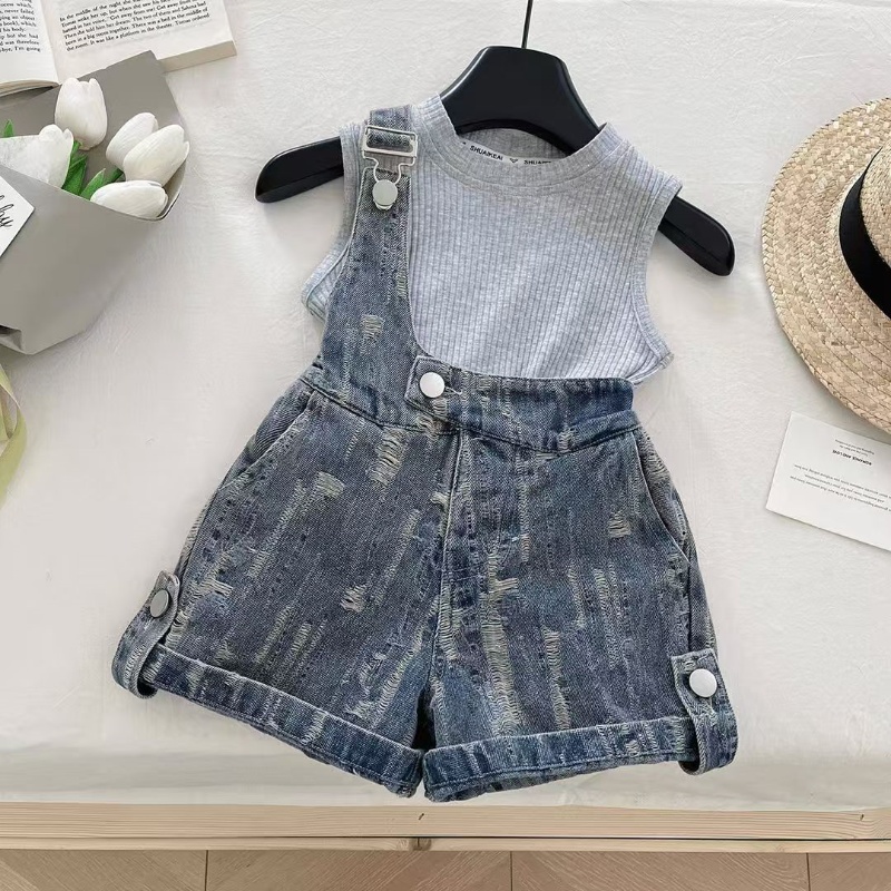 Summer Clothing Drawing For Kids - Children's Clothing Sets Knit Tank Top