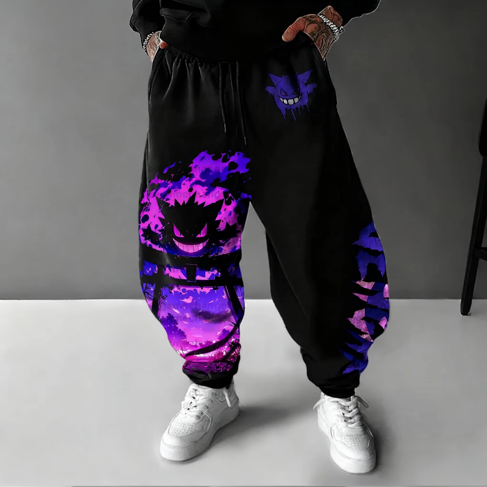 Japan Summer Clothing Women - Y2K 2026 Pokemon Gengar Cotton Sweetpants