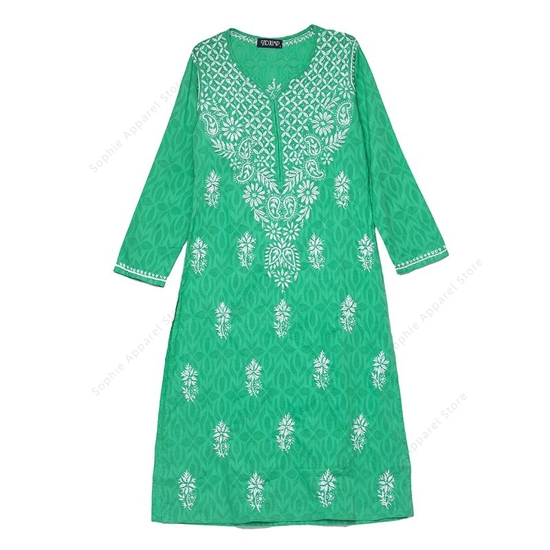 Summer Clothing India - Women's Embroidered Kurti Indian/Pakistani Tunic Top