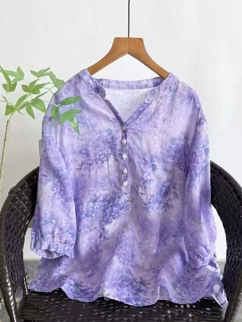 Japan Summer Clothing Women - 100% Ramie shirts for women summer