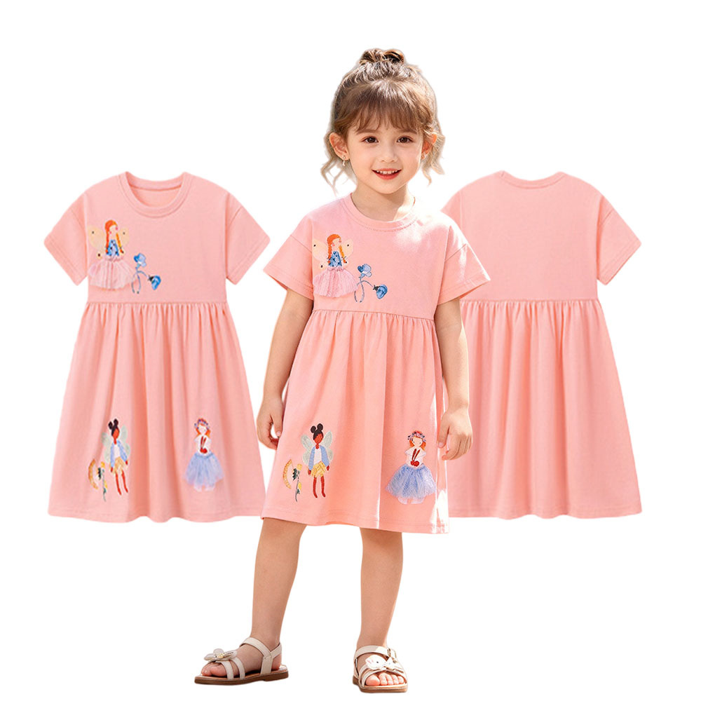 Short Sleeve Summer Girls Dres - đánh giá và giá Summer Clothing Drawing For Kids