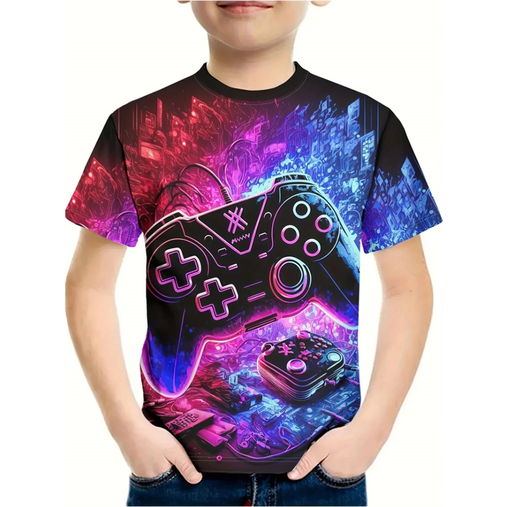 T-Shirt for a Boy 3D Print Gam - đánh giá và giá Summer Clothing Drawing For Kids