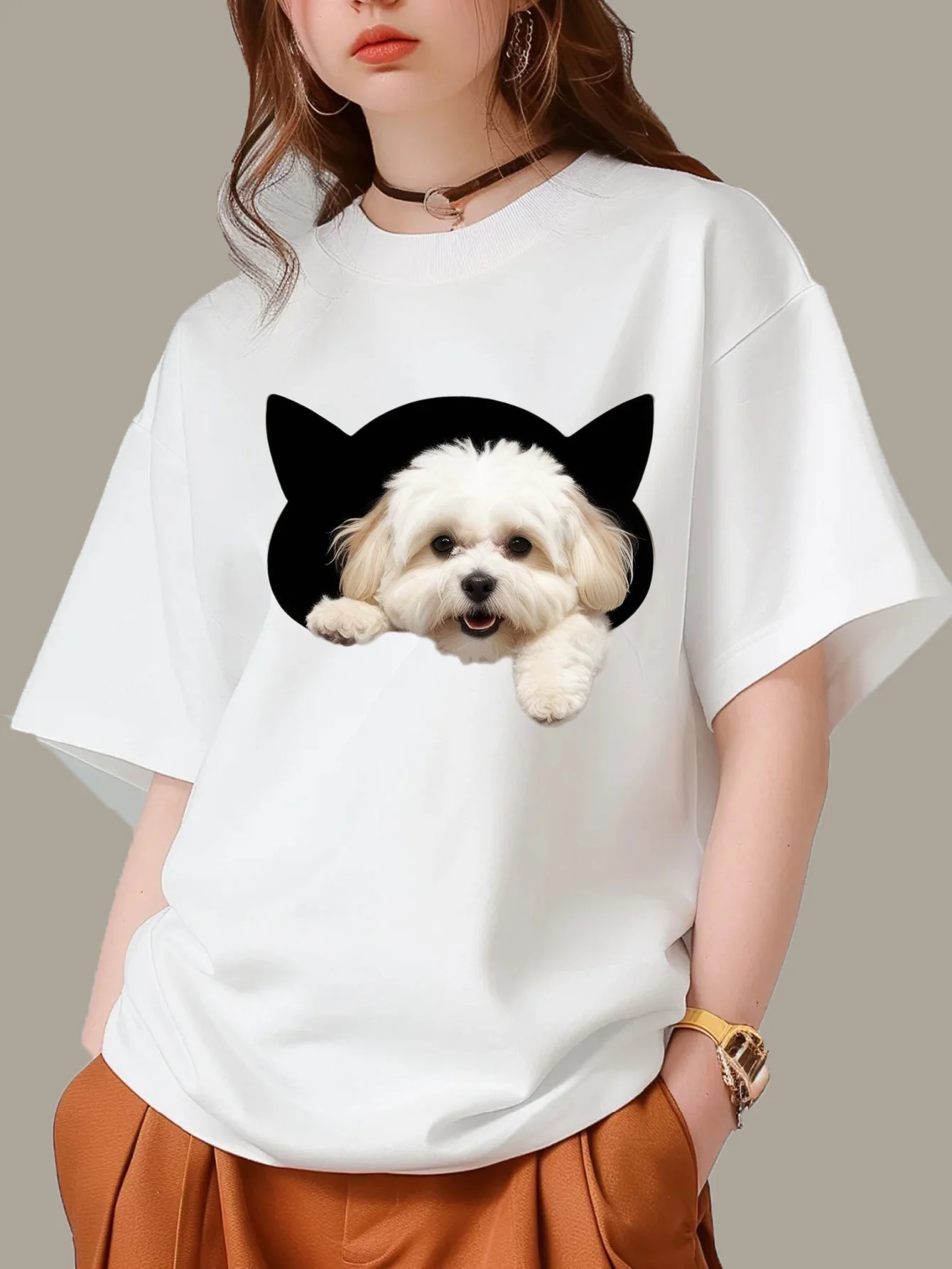 Dog Print Fun & Cheerful Women - đánh giá và giá Summer Clothing Looks