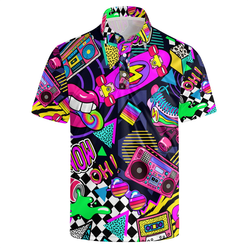 Hot Sale 3d Printing 80s 90s G - đánh giá và giá Summer Golf Clothing