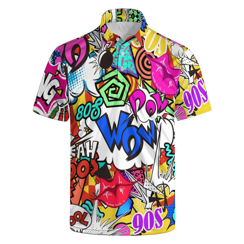 Hot Sale 3d Printing 80s 90s G - đánh giá và giá Summer Golf Clothing