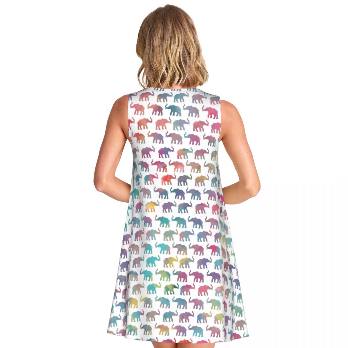 Colorful Elephant Tank Dress E - đánh giá và giá Summer Clothing Online