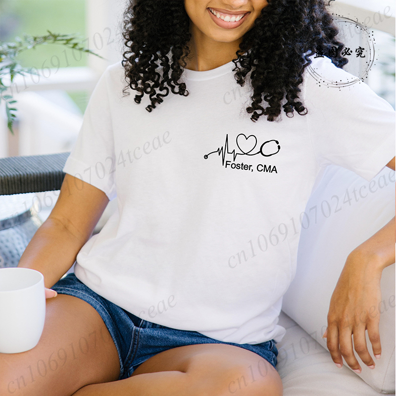 Custom Name Nurse Shirt Stetho - đánh giá và giá Summer Clothing Name