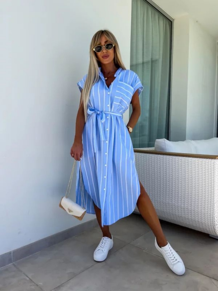 Short Sleeve Striped Shirt Dre - đánh giá và giá Summer Clothing Looks
