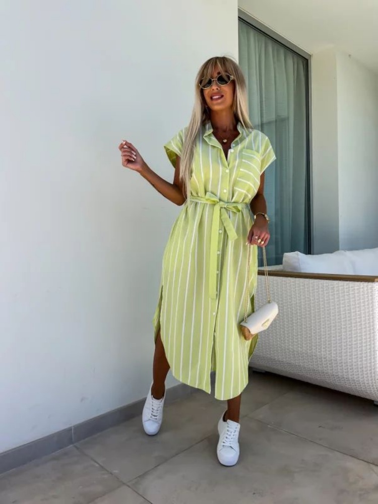 Short Sleeve Striped Shirt Dre - đánh giá và giá Summer Clothing Looks