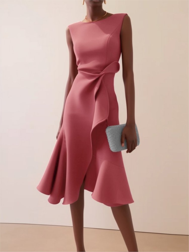 Elegant Women's Evening Dress  - đánh giá và giá Summer Clothing Drawing