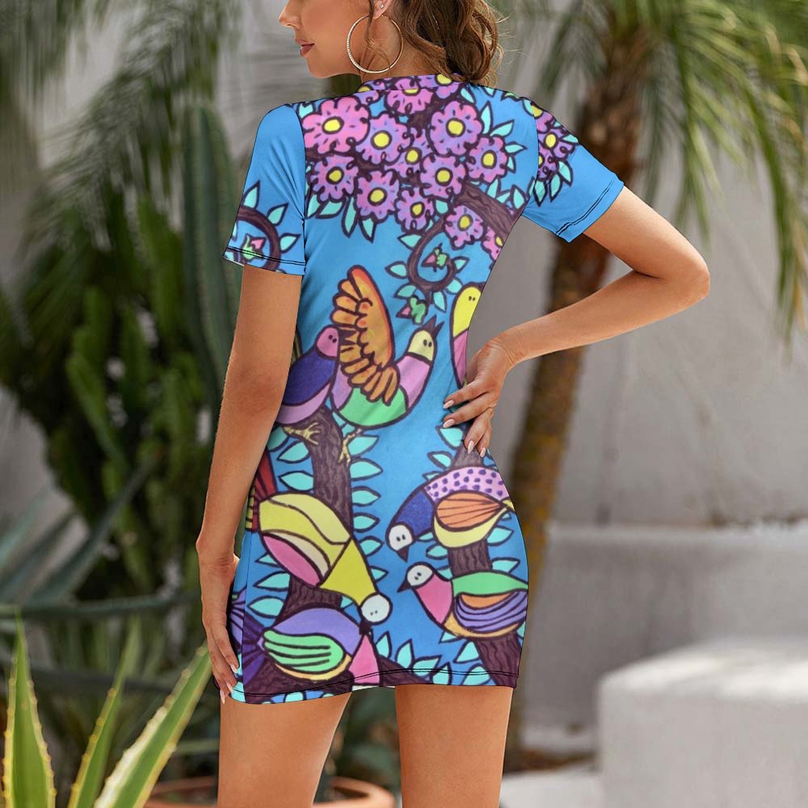 Birds on a Tree by Stef Short- - đánh giá và giá Summer Clothing Online