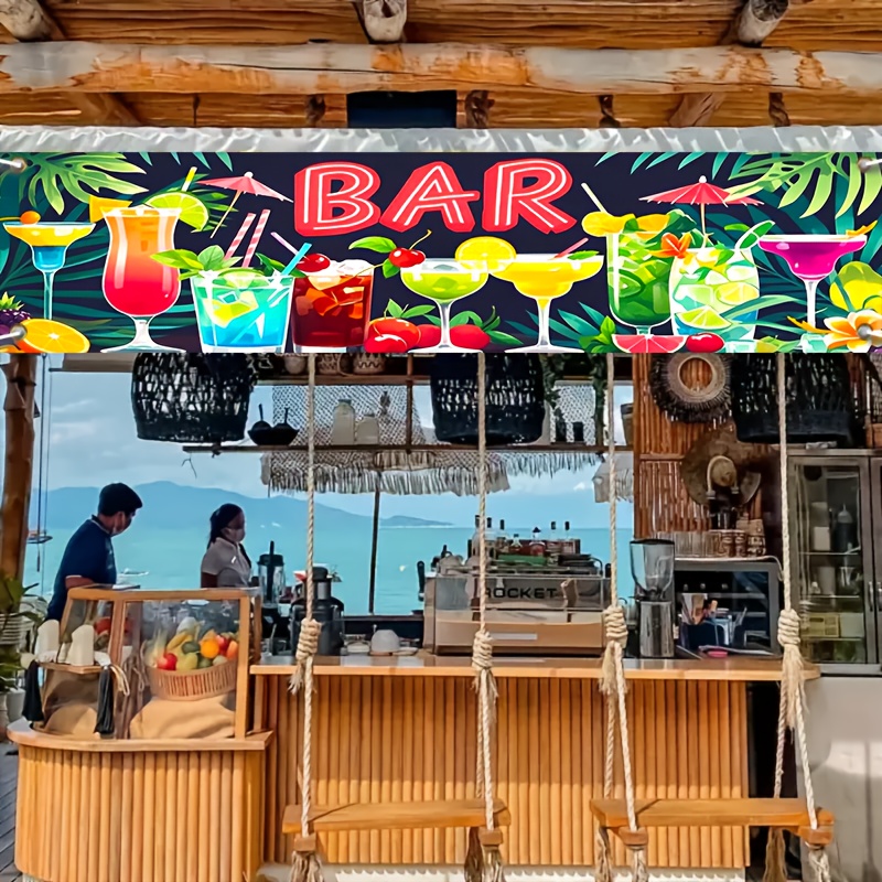 Hawaiian Seaside Bar Party Ban - đánh giá và giá Summer Clothing Banner
