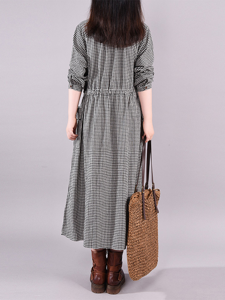 Fashion Vintage Dress Plaid Dr - đánh giá và giá Summer Clothing Drawing