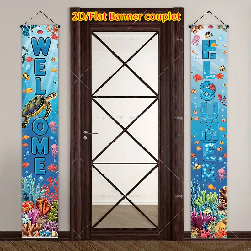 2D Hello Summer Tropical Flora - đánh giá và giá Summer Clothing Banner
