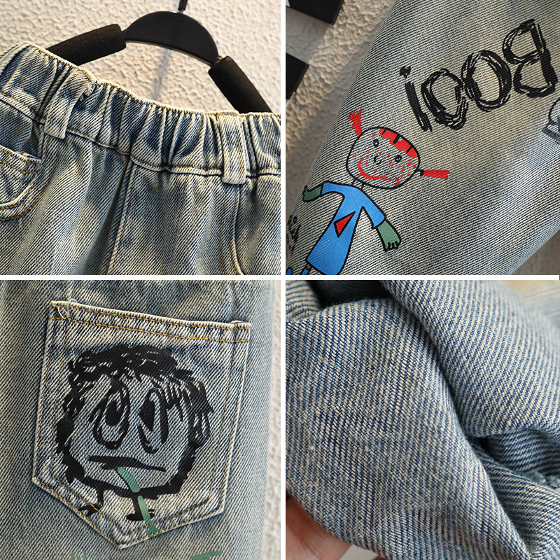 Baby Boy Jeans For Children Ch - đánh giá và giá Summer Clothing Drawing