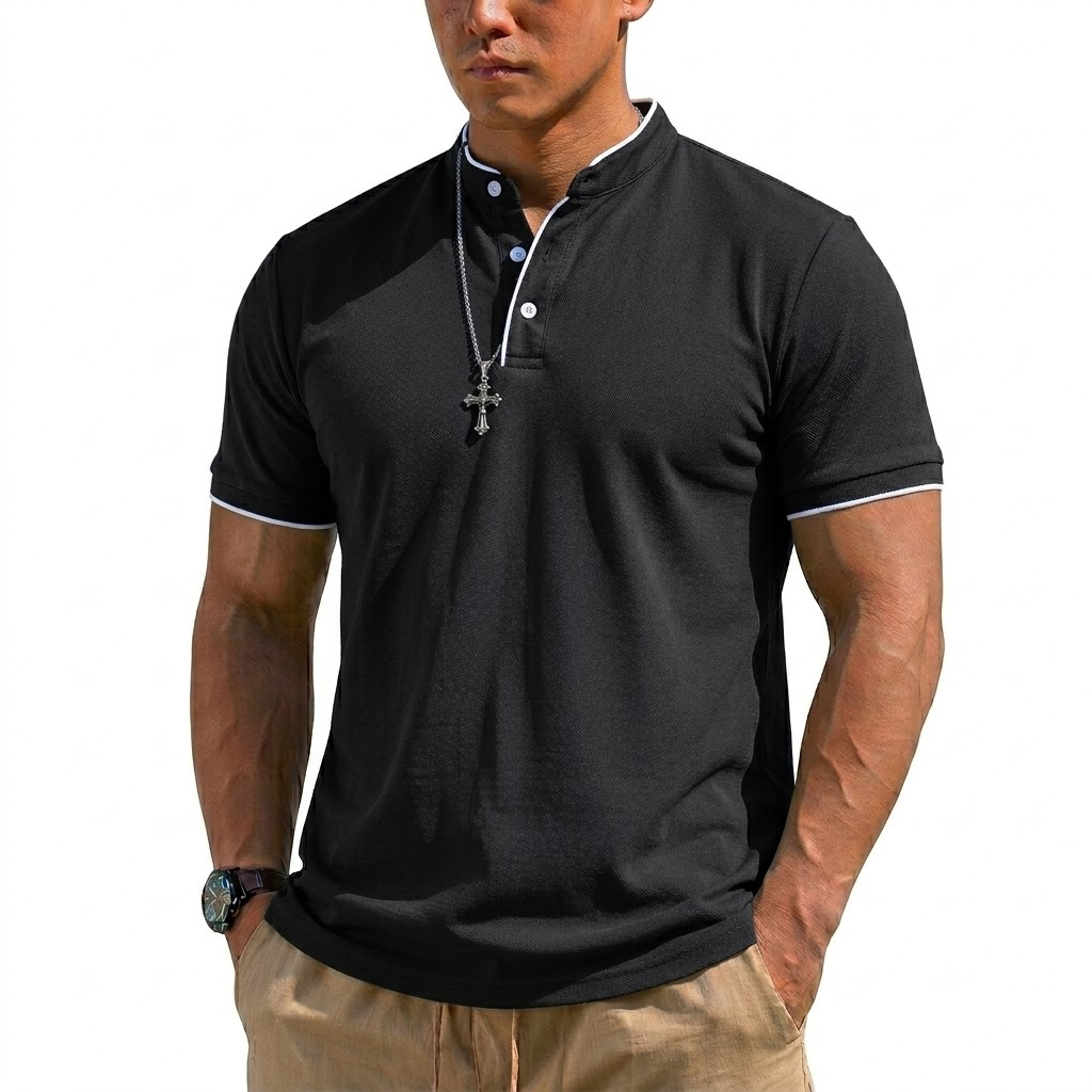 Summer Short Sleeve Henley Shi - đánh giá và giá Summer Clothing Guys