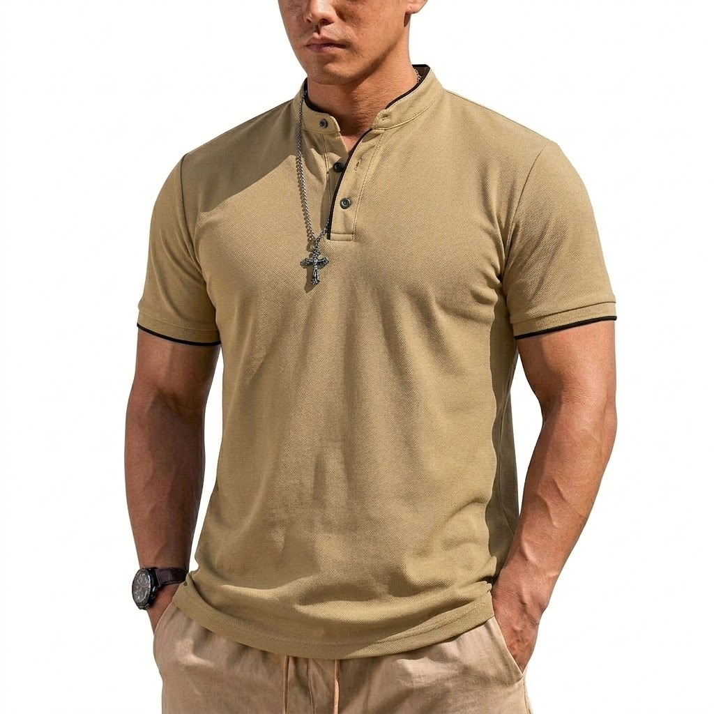 Summer Short Sleeve Henley Shi - đánh giá và giá Summer Clothing Guys