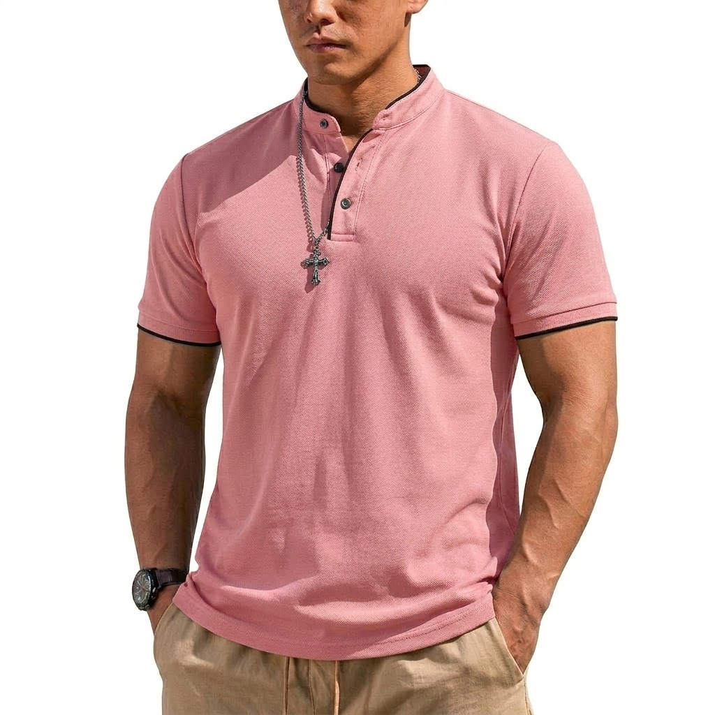 Summer Short Sleeve Henley Shi - đánh giá và giá Summer Clothing Guys