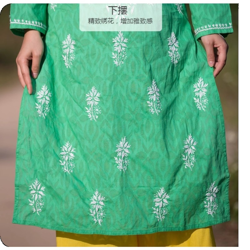 Women's Embroidered Kurti Indi - đánh giá và giá Summer Clothing India