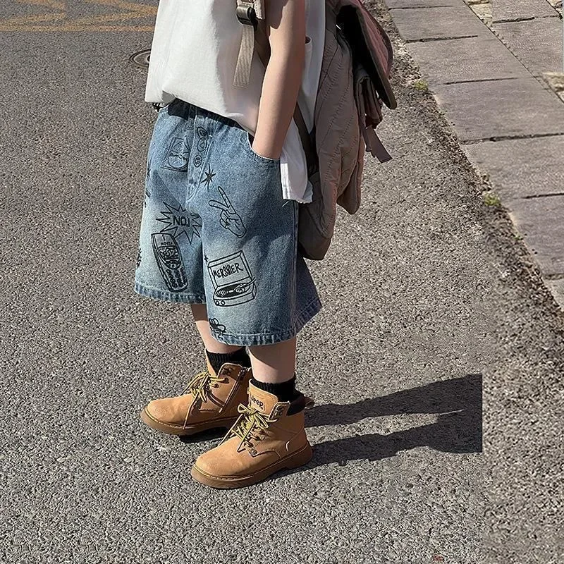 Boys Summer Thin Loose Denim F - đánh giá và giá Summer Clothing Drawing For Kids