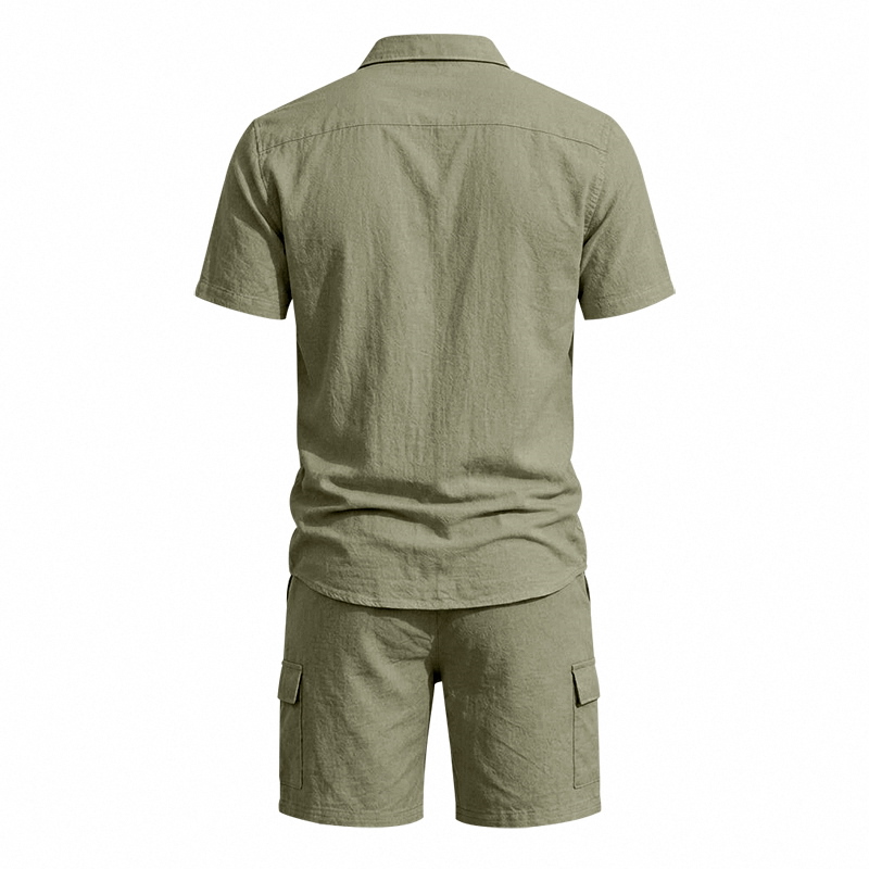 Men Summer American Linen Two  - đánh giá và giá Summer Clothing Guys