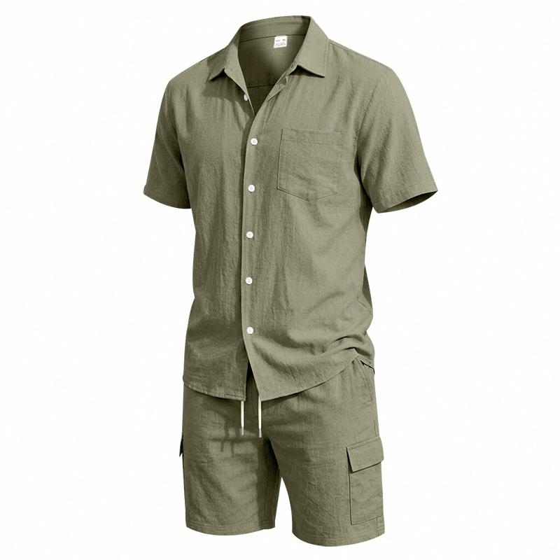 Men Summer American Linen Two  - đánh giá và giá Summer Clothing Guys