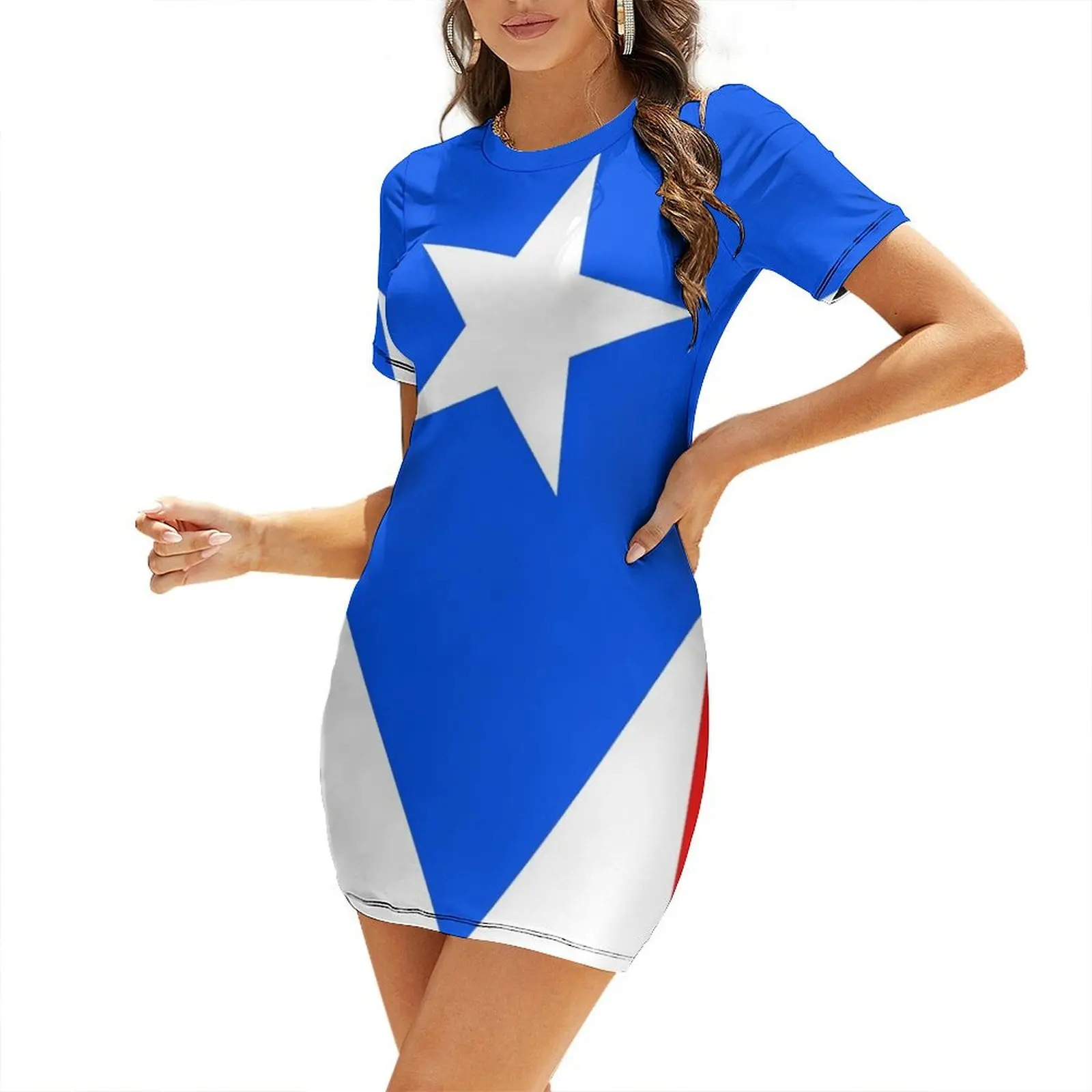 Puerto Rico Flag Banner Short- - đánh giá và giá Summer Clothing Banner